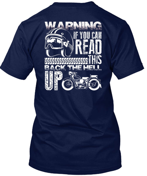 You Can Read T Shirt, This Back The Hell Up T Shirt