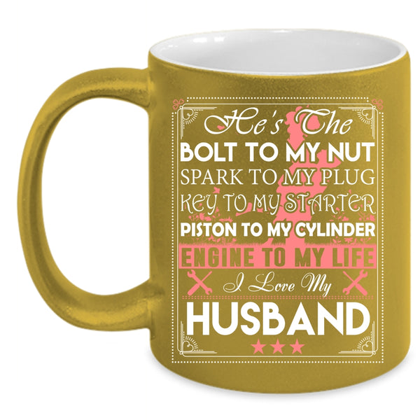 I Love My Husband Coffee Mug, Cute Gift For My Wife Coffee Cup