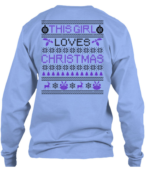 This Girl Loves Christmas T Shirt, Noel Christmas T Shirt