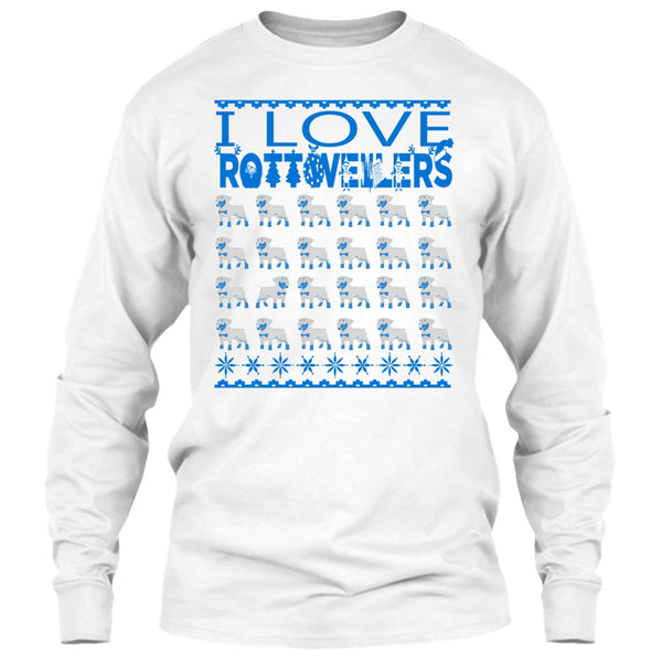 I Love Rottwellers T Shirt, Rottwellers Merry Christmas T Shirt