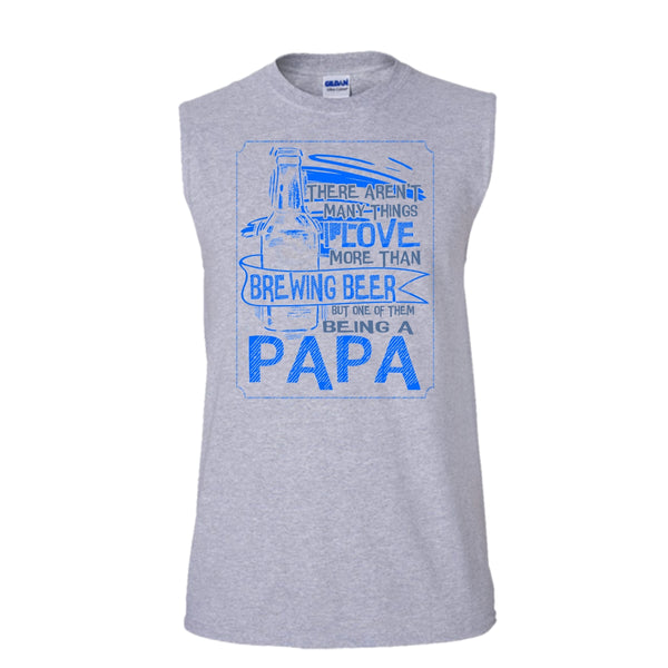 I Love More Than Brewing Beer T Shirt, Drinking Dad T Shirt, Awesome t-shirts (Men's Cotton Sleeveless)
