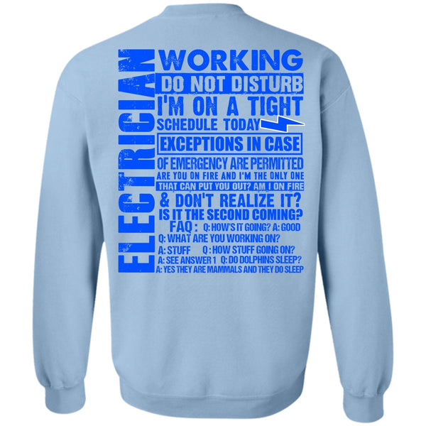 I Love Electrician T Shirt, Electrician Working Do Not Disturb Sweatshirt