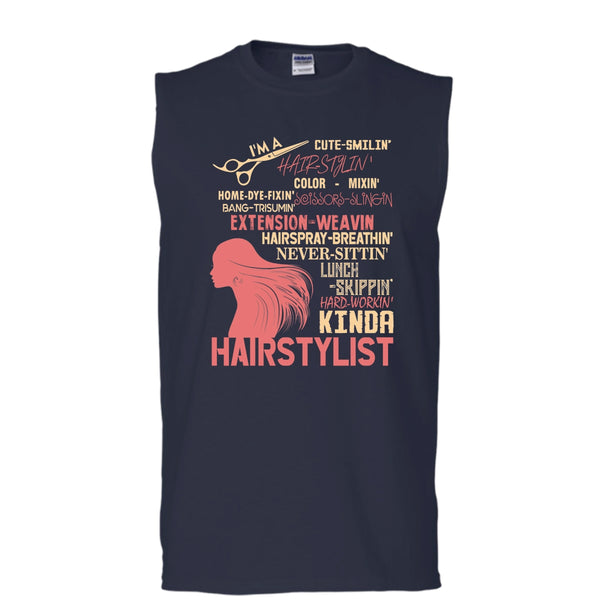 I'm A Hair Stylist T Shirt, Hair-Styling Tank Top (Men's Cotton Sleeveless)