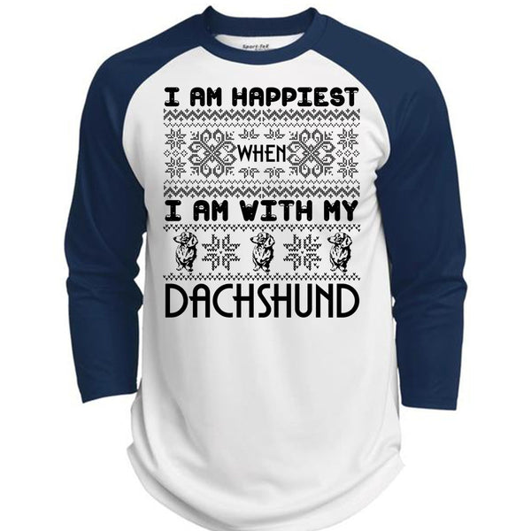 I Am With My Dachshund T Shirt, I Love My Dog T Shirt, Awesome T-Shirts  (Polyester Game Baseball Jersey)