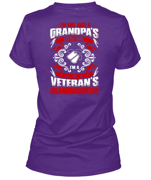 Grandpa's Little Girl T Shirt, I'm A Veteran's Granddaughter T Shirt