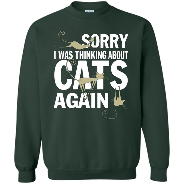 Coolest Cat Lover T Shirt, Think About Cats Sweatshirt
