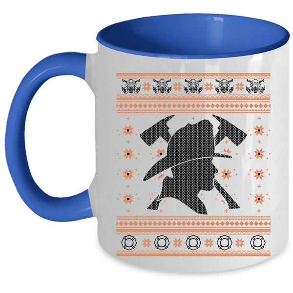 Christmas Gift For Fireman Coffee Mug, Cool Firefighter Accent Mug