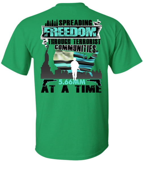 Spreading Freedom T Shirt, I Love Veteran T Shirt