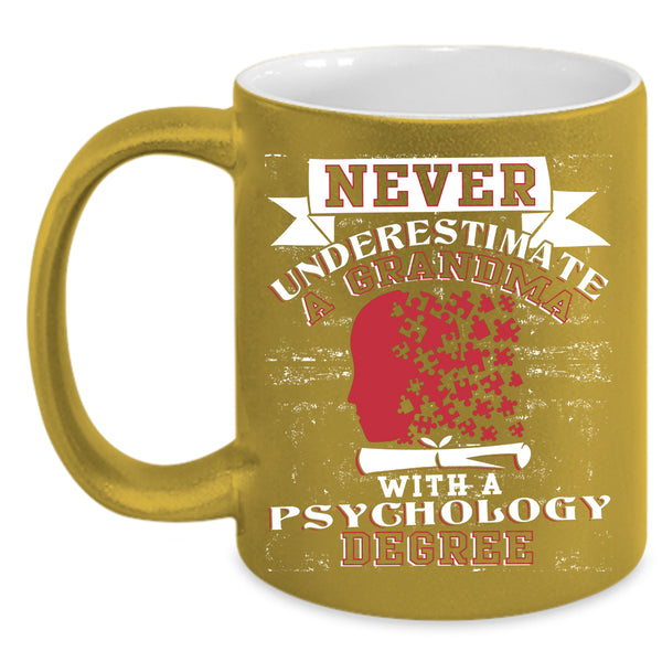 Grandma With A Psychology Degree Coffee Mug, Funny Grandma Coffee Cup
