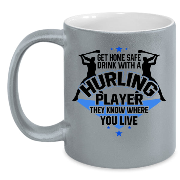 Cool Sport Coffee Mug, Drink With A Hurling Player Accent Mug