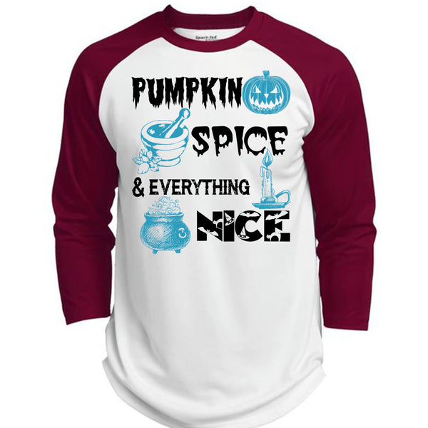 Pumpkin Spice And Everything Nice T Shirt, Wait For Halloween T Shirt, Awesome T-Shirts  (Polyester Game Baseball Jersey)