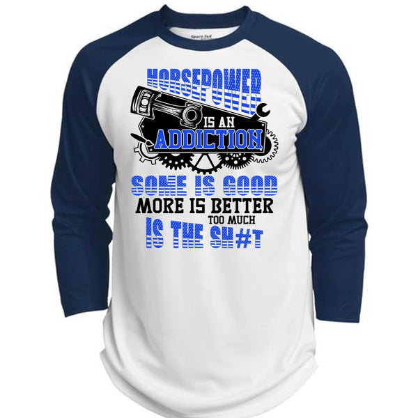 Horsepower Is An Addiction T Shirt, I Love Mechanic T Shirt, Awesome T-Shirts  (Polyester Game Baseball Jersey)