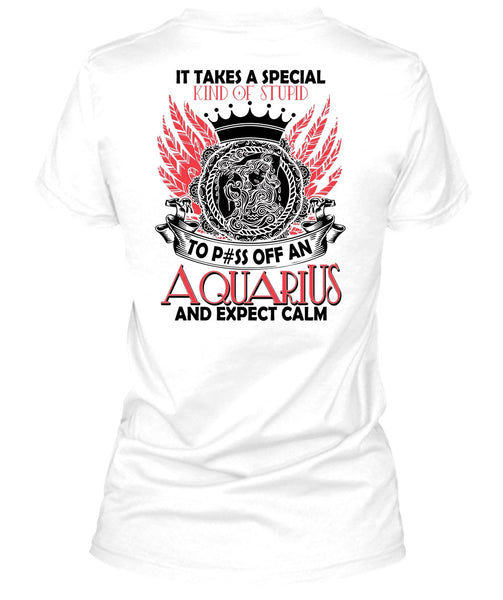 Aquarius And Expect Calm T Shirt, I Love Aquarius T Shirt