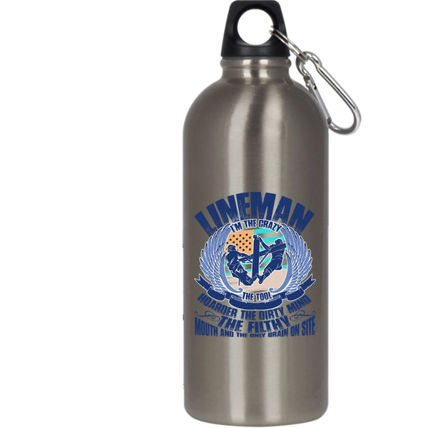 Lineman 20 oz Stainless Steel Bottle,Awesome Gift For Linemans Outdoor Sports Water Bottle
