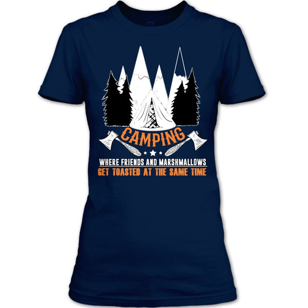 Camping T Shirt, Where Friends And Marshmalows T Shirt