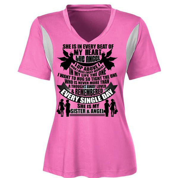 She Is My Sister And Angel T Shirt, I Love Sister T Shirt, Awesome T-Shirts