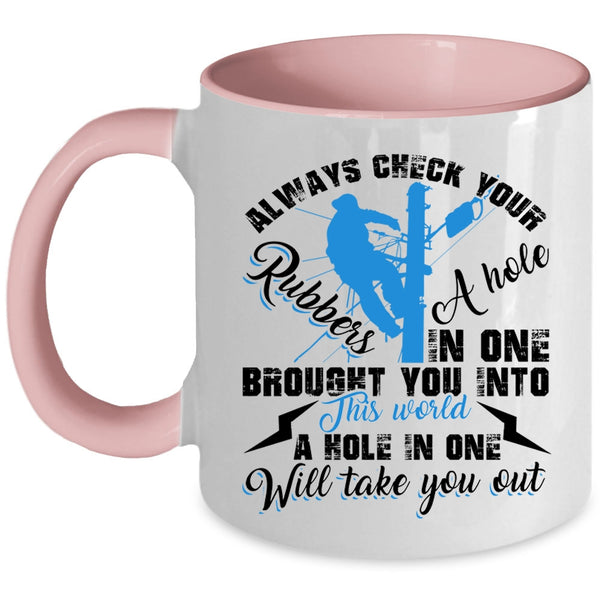 Best Gift For Lineman Coffee Mug, Awesome Lineman Accent Mug