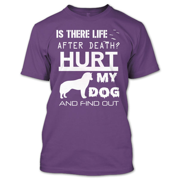 Is There Life After Death T Shirt, Hurt My Dog And Find Out T Shirt