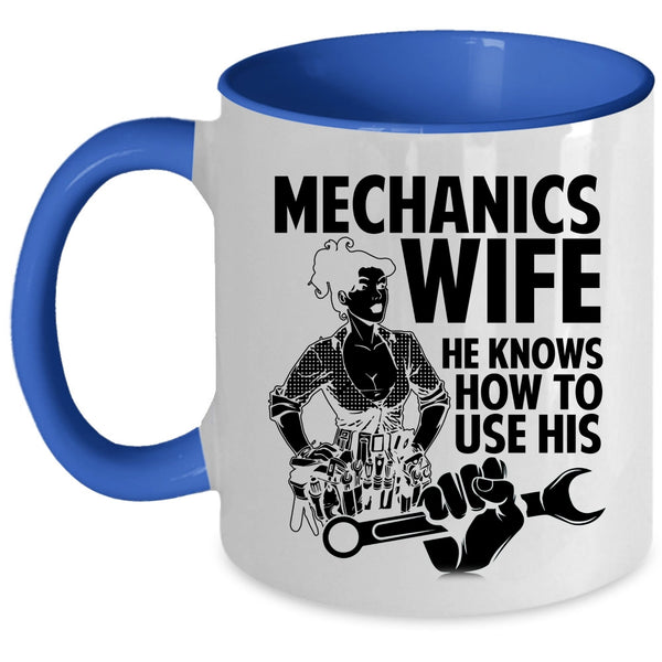 Pretty Mechanic's Wife Coffee Mug, Mechanics Wife Accent Mug