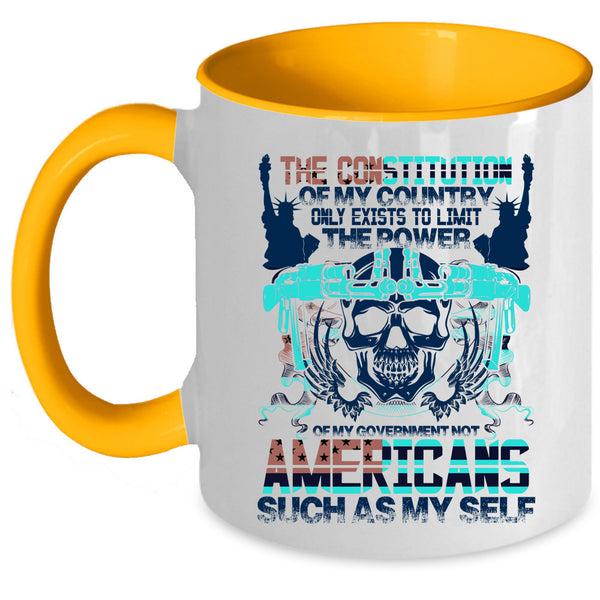 Awesome American Coffee Mug, The Constitution Of My Country Accent Mug