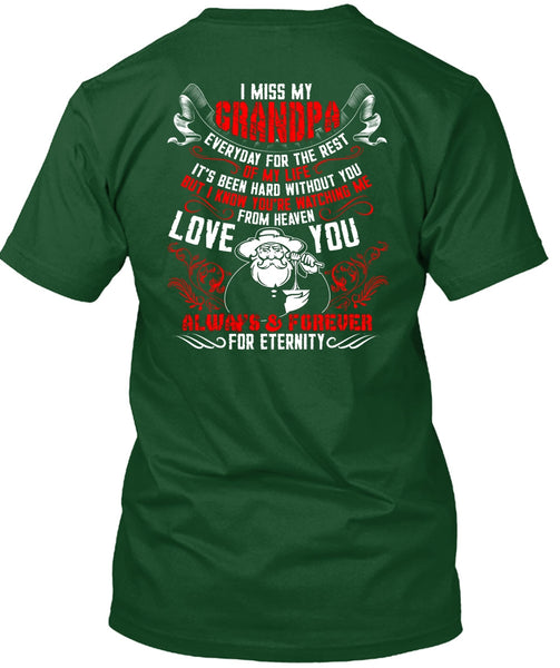 I Miss My Grandpa T Shirt, Watching Me From Heaven T Shirt