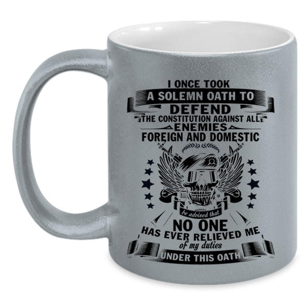 Cute Gift For Veteran Coffee Mug, Cool Veteran Accent Mug