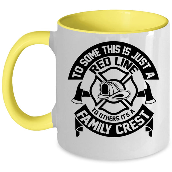 It's A Family Crest Coffee Mug, To Some This Is Just A Red Line Accent Mug