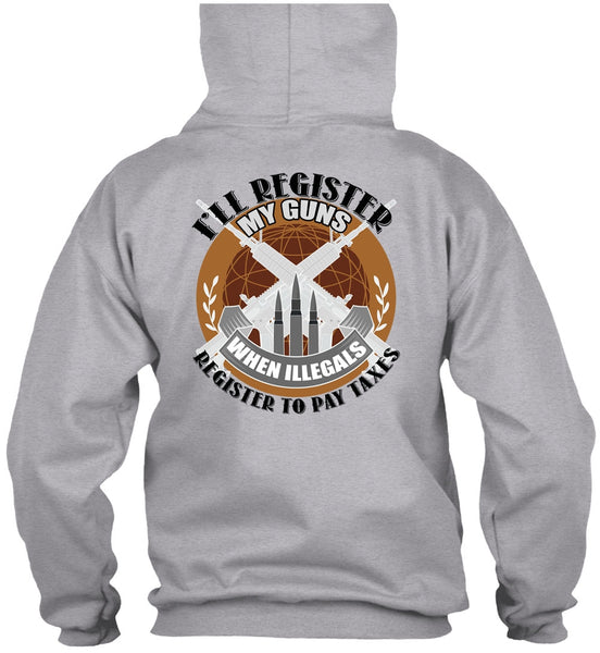 I'll Register My Guns T Shirt, I Love Veteran T Shirt