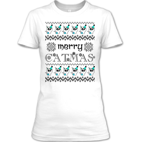 Merry Catmas T Shirt, Merry Christmas Gift T Shirt