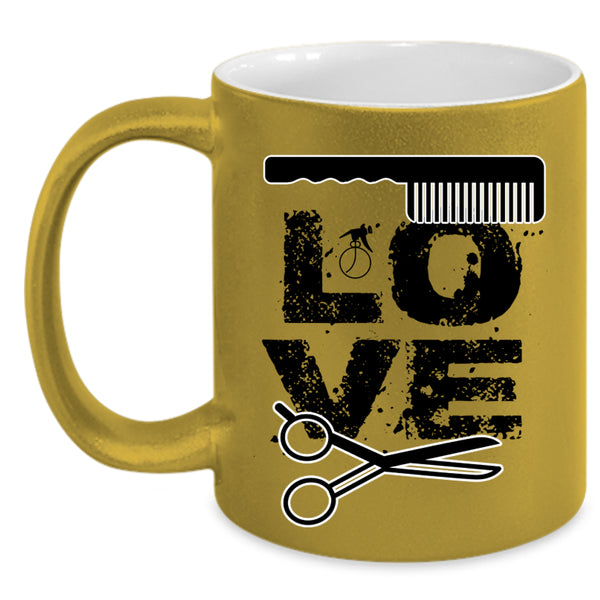 Cute Gift For Hairstylist Coffee Mug, Love Hairstylist Accent Mug