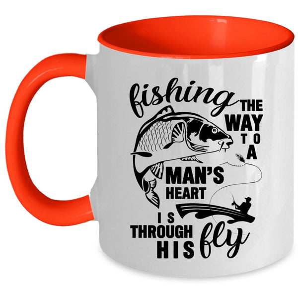 The Way To A Man's Heart Coffee Mug, Fishing Accent Mug