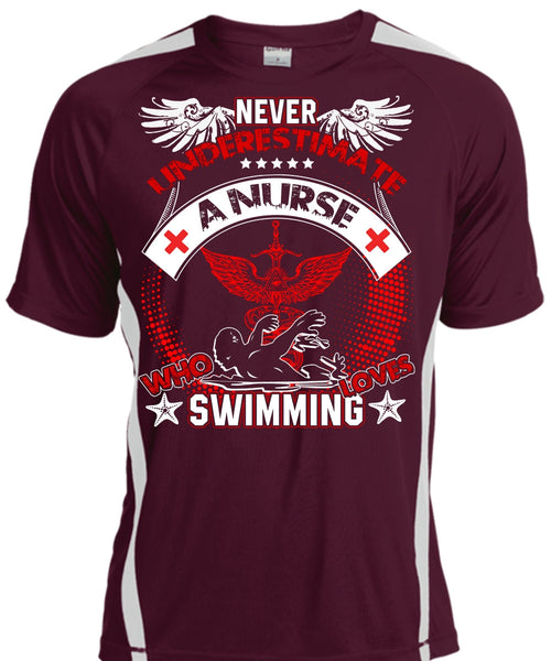 Nurse Who Loves Swimming T Shirt, Being A Swimmer T Shirt, Cool Shirt