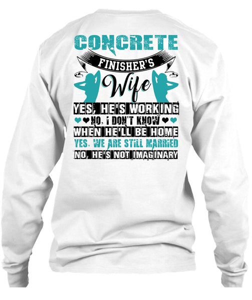 Concrete Finisher's Wife T Shirt, I Love Wife T Shirt