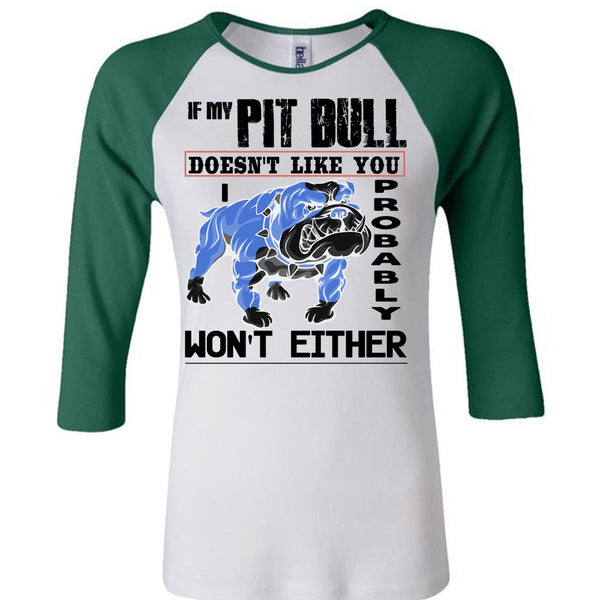 If My Pit Bull Doesn't Like You T Shirt, I Love My Dogs T Shirt, Awesome T-Shirts