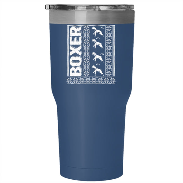 Cute Boxer Tumbler 30 oz Stainless Steel, Christmas Gift For Daughter Travel Mug