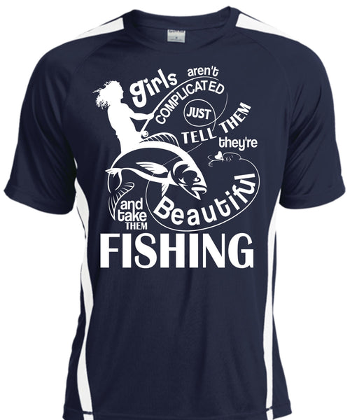 Take Them Beautiful Fishing T Shirt, Girls Aren't Complicated T Shirt, Cool Shirt