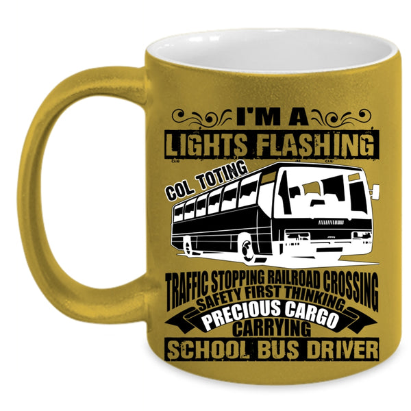 Cute School Bus Driver Coffee Mug, I'm A School Bus Driver Accent Mug