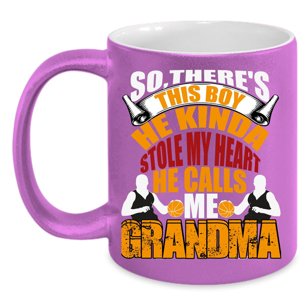 This Boy Kinda Stole My Heart Coffee Mug, He Calls Me Grandma Coffee Cup