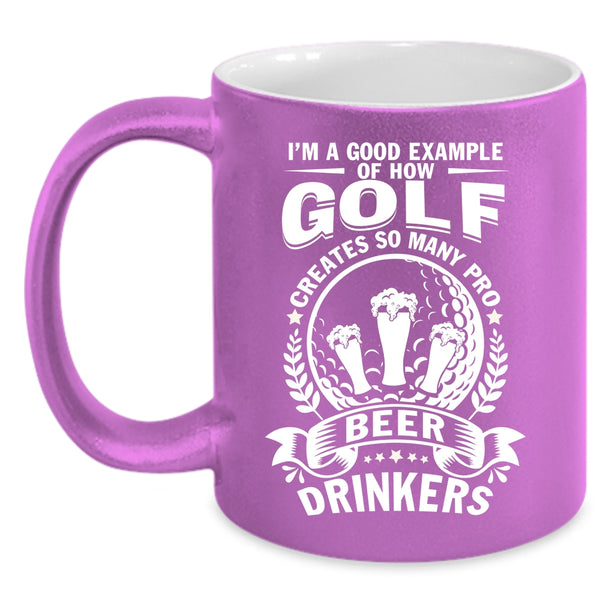 Golf Coffee Mug, Pro Beer Drinkers Coffee Cup