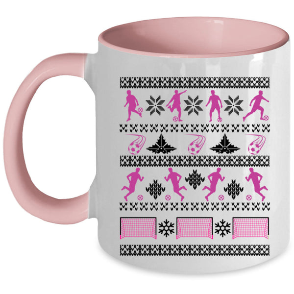 Christmas Tree Coffee Mug, Funny Soccer Accent Mug