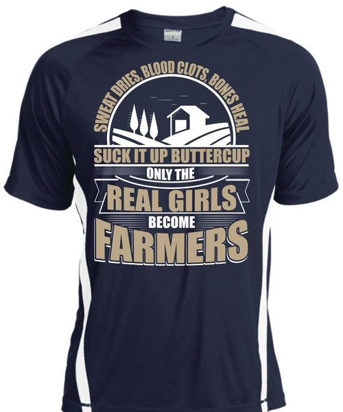 Real Girls Become Farmers T Shirt, Sweat Dries T Shirt, Cool Shirt