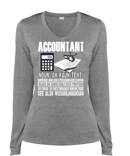 See Also Wizard Magician T Shirt, Being An Accountant T Shirt, Cool Shirt (Ladies LS Heather V-Neck)
