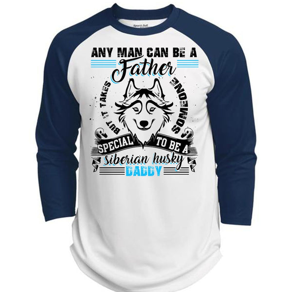 Any Man Can Be A Father T Shirt, I Love Dog T Shirt, Awesome T-Shirts  (Polyester Game Baseball Jersey)
