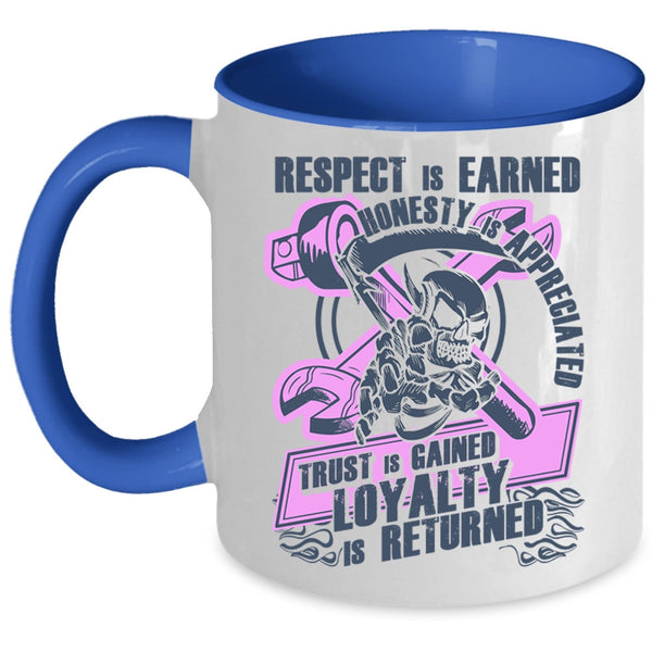 Marry A Mechanic Coffee Mug, The Secret Of Happiness Accent Mug
