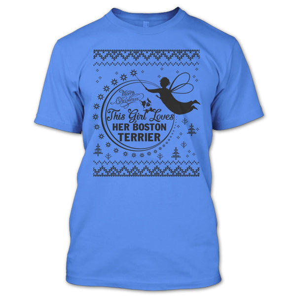 Merry Christmas T Shirt, Coolest Boston Terrier T Shirt