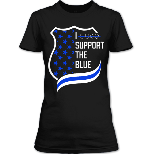 A black t-shirt with the shopify logo