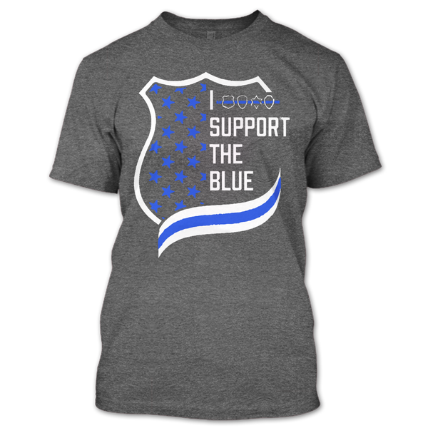 A black t-shirt with the shopify logo