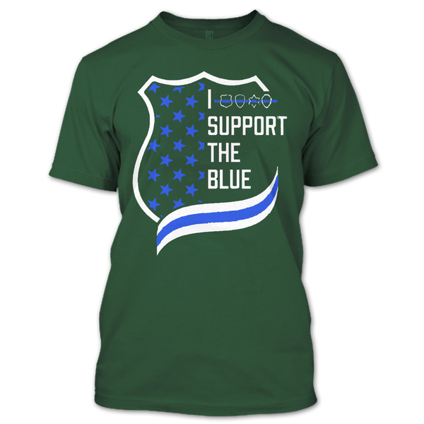 A black t-shirt with the shopify logo