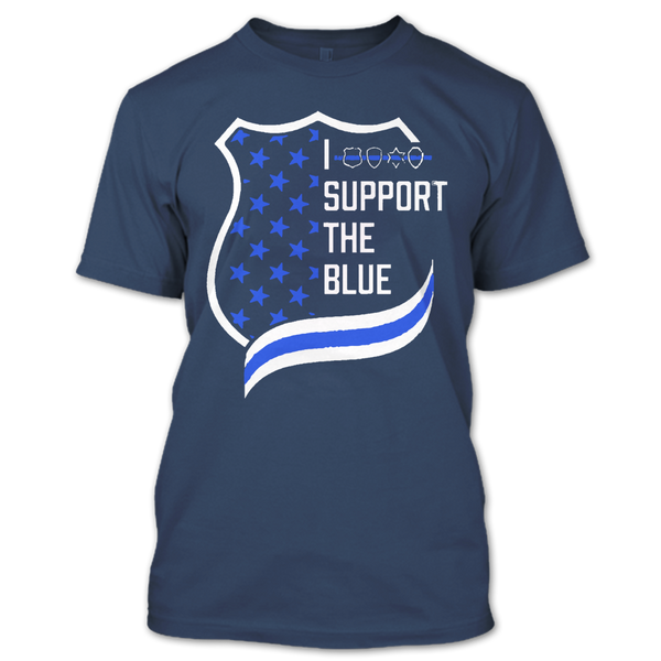 A black t-shirt with the shopify logo