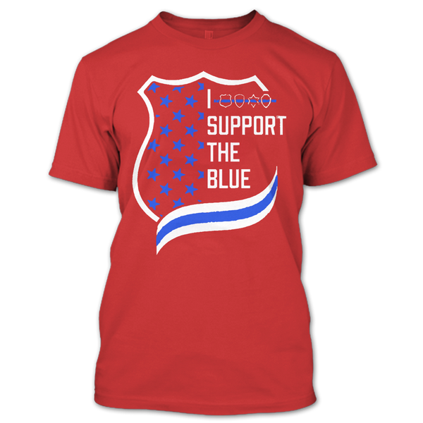 A black t-shirt with the shopify logo